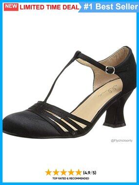 Vintage 1920s T-Strap Pump Round Toe 2.5in Ballroom Heel